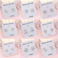 S925纯银耳针 简约可爱耳钉女 个性百搭学生耳环耳饰