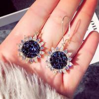 耳环女百搭多层闪钻金属圆圈耳钉韩国气质耳坠高级耳饰品