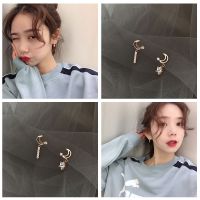 女学生耳钉韩版气质简约少女心星星月亮耳环可爱百搭闺蜜耳坠耳饰