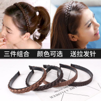 假辫子箍 防滑带齿头箍 韩版卡饰头饰宽边麻花辫圈夹