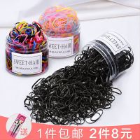 儿童饰一次性橡皮筋女童宝宝强拉不断黑色小圈不伤皮套头绳