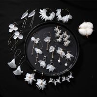 超仙气质韩国简约个性耳钉学生百搭花朵永生花花瓣耳环耳钉耳坠女