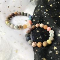 原创小星球磨砂天然石手串男女情侣手链行星手环手镯流行学生首饰
