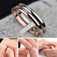 百搭银戒指情侣玫瑰金戒指食指戒个性小指学生日韩钛钢彩金戒指