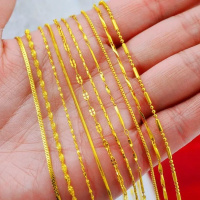 项链女彩金红韩版简约性感ins锁骨链沙金脖子金饰品闺蜜