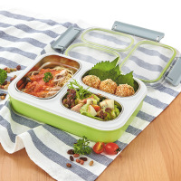 特得美304不锈钢保温饭盒分格小学生便当盒分隔儿童餐盘成人餐盒