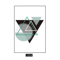 沙背景墙抽象几何装饰画现代简约样板房壁画北欧风格酒店挂画 C14 来图可定制