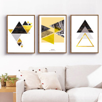 沙背景墙抽象几何装饰画现代简约样板房壁画北欧风格酒店 可定制（画框颜色请备注否则按默认发货） 60*80cm（单幅价格）