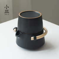 一壶两杯二杯旅行功夫茶具套装便携式小包简易家用小型黑陶快客杯