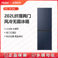 海尔(Haier)冰箱BCD-202WGHC290B9 冰箱双开门 202升风冷无霜冷藏冷冻 大容量节能