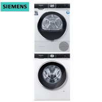 西门子(SIEMENS)洗烘套装WB45UM000W+WT45UMD00W 家用10+10kg滚筒 变频智感 热泵烘干