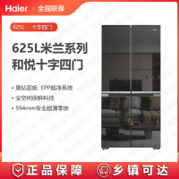 海尔(Haier)冰箱和悦 625冰箱和悦米兰黑钻镜面BCD-625WLHTD2BD5U1零嵌入594mm
