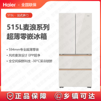 海尔冰箱麦浪金BCD-515WGHFD1BY6U1全空间保鲜法式EPP超净系统冰箱
