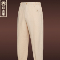 中老年唐装裤子男夏季休闲裤长裤中式男装中年爸爸爷爷中国风裤子