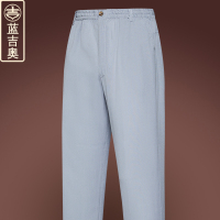 中老年人男士唐装裤子夏季爸爸爷爷老人衣服夏装休闲裤中国风男裤