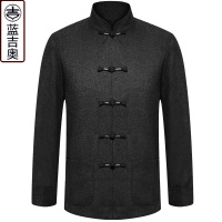 中老年人男士唐装春季长袖上衣中式男装中山装爸爸爷爷中国风外套