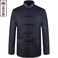 中老年人唐装男春秋盘扣上衣中式男装爸爸爷爷老人衣服中国风外套