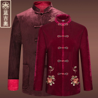 中老年人唐装男中山装情侣套装古装爷爷奶奶老人衣服装中国风外套