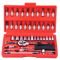 高松(takama)组套工具(46件1/4寸棘轮扳手+4-14mm套筒头套装)702246/1套