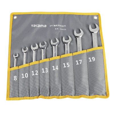高松(Takama)成套两用快扳棘轮两用扳手镜面工业级8-19mm8支装 609508 /件