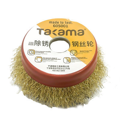 takama（高松） 碗型钢丝轮打磨除锈角磨机钢丝刷打磨轮角磨机钢丝轮不锈钢钢丝刷 36/箱 605001