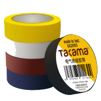 高松(takama)电工胶带(pvc黑色绝缘阻燃长10米宽17mm6色可选)602005/1卷