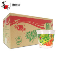 【喜之郎旗舰店】摇一摇果冻布丁办公 儿童休闲零食 117克*16桶 整箱装 茶味