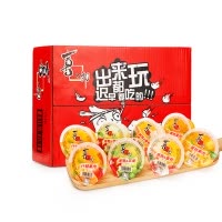 【喜之郎旗舰店】定制混合口味果肉果冻布丁 休闲零食大礼包送亲友 200克*24杯整箱装