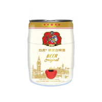 【劲虎原浆啤酒】11度精酿原浆优质麦芽啤酒白啤酒5L*1桶装