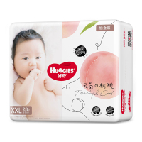 好奇(Huggies) 铂金装纸尿裤XXL28片加加大码倍柔亲肤新生婴儿男女宝宝超薄小桃裤元气桃 新老包装随机发