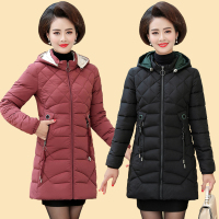 妈妈秋冬装外套中长款棉衣40岁50中老年人洋气羽绒棉服女大码棉袄
