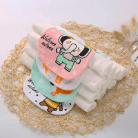 [5条装]宝宝6层棉纱吸汗巾婴儿童垫背巾中大童全棉幼儿园隔汗巾