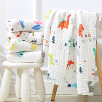 宝宝浴巾洗澡大毛巾被6层纱布婴儿新生儿童用品抱被包被包巾