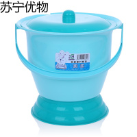儿童尿盆便盂宝宝马桶坐便器婴儿便盆小孩马桶把尿盆坐便凳带手柄 8317蓝色