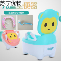 加大坐便器小猪佩奇男女宝宝抽屉式bb凳马桶小孩尿盆婴幼儿童便盆 蓝色小王子坐垫+刷子