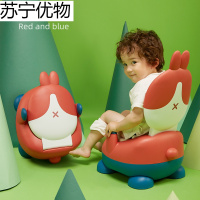 beedoll兔兔儿童坐便器女孩小男孩宝宝马桶婴儿便盆尿盆小孩厕所 红蓝