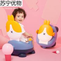 beedoll兔兔儿童坐便器女孩小男孩宝宝马桶婴儿便盆尿盆小孩厕所 黄蓝