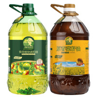 探花村山茶橄榄5L*1菜籽油5L*1组合装 非转基因菜籽油 物理压榨