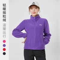 2020抓绒衣男女摇粒绒外套女上衣秋冬季双面加厚保暖开衫短夹克外套