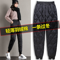 棉裤女加厚加绒秋冬季高腰休闲宽松外穿时尚轻薄学生保暖裤子