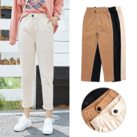 2021春季新款网红老爹裤女式铅笔裤百搭休闲紧身九分直筒裤cec女