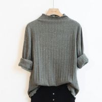 加肥大码女装春秋半高领针织打底衫 200斤胖妹妹时尚亮片内搭上衣