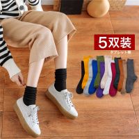袜子女中筒袜ins潮春秋中长堆堆袜薄款夏季日系可爱韩国欧美街头