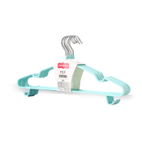 鑫精诚防滑无痕浸胶衣架彩色简约家用干湿两用晾晒衣架晾衣架标准40带勾