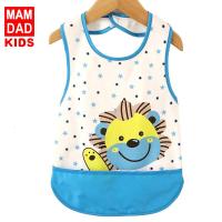 KIDS MAM&DAD儿童饭兜防水宝宝吃饭罩衣爸妈亲夏季男童女童口水巾吃饭罩衣