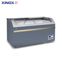 星星(XINGX) 商用单温组合岛柜 大容量弧形玻璃门展示柜 超市卧式海鲜冷藏保鲜柜 SD/SC-500BY