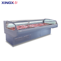 星星(XINGX) 商用风冷鲜肉柜猪肉冷鲜肉展示柜超市熟食保鲜柜卧式冷藏岛柜 IHCM-6-118CPWA