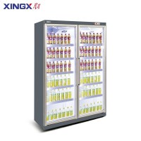 星星(XINGX) 商用双门风冷展示柜超市全屏柜饮料柜保鲜柜啤酒柜立式冷藏展示柜 IVGC-2D-7120W