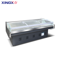 星星(XINGX) 商用2米鲜肉柜猪肉冷鲜肉展示柜超市熟食保鲜柜卧式冷藏岛柜 SC-2000ZX