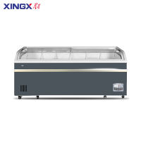 星星(XINGX) 商用单温组合岛柜 大容量弧形玻璃门展示柜 超市卧式海鲜冷藏保鲜柜 SD/SC-900BY